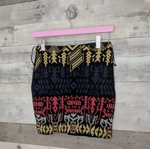 Willow and Clay Tribal mini-skirt